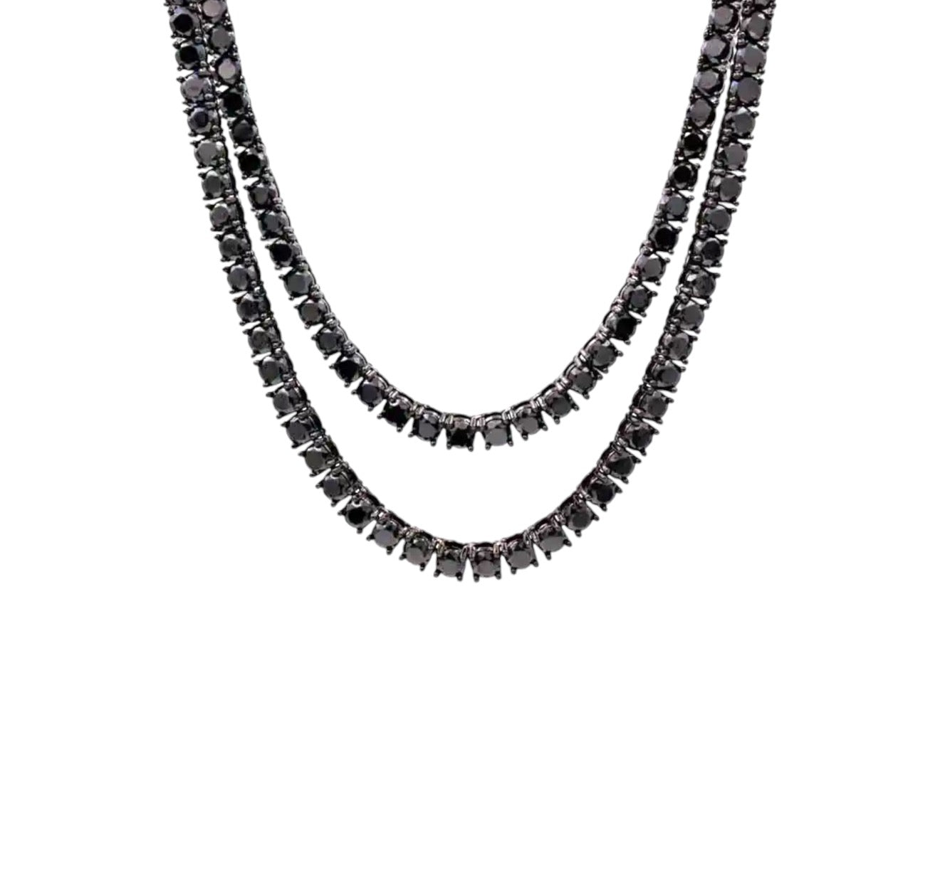 TENNIS HALSBAND LYX - SVART (5MM)