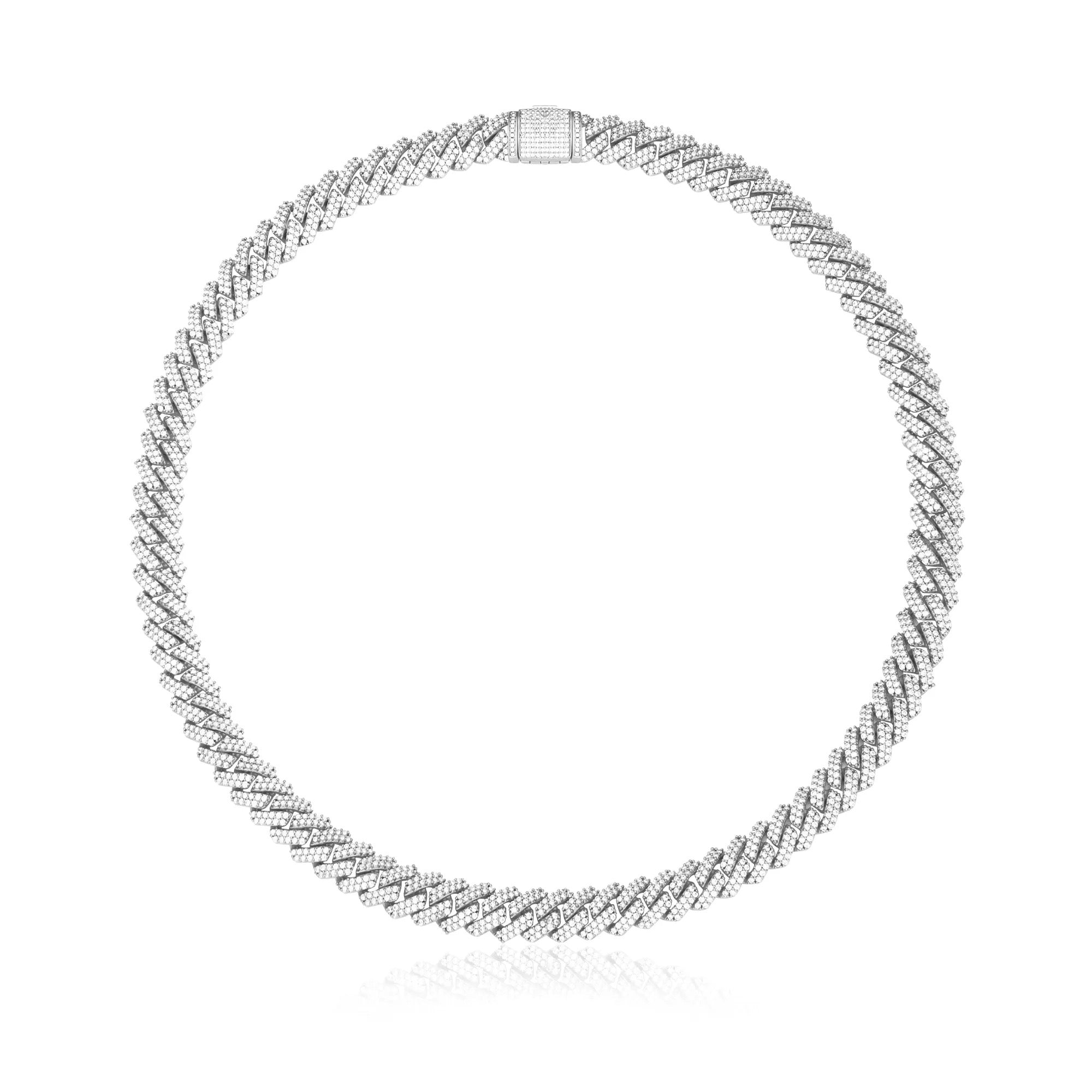 CUBAN ICE LYX HALSBAND - SILVER (10MM)