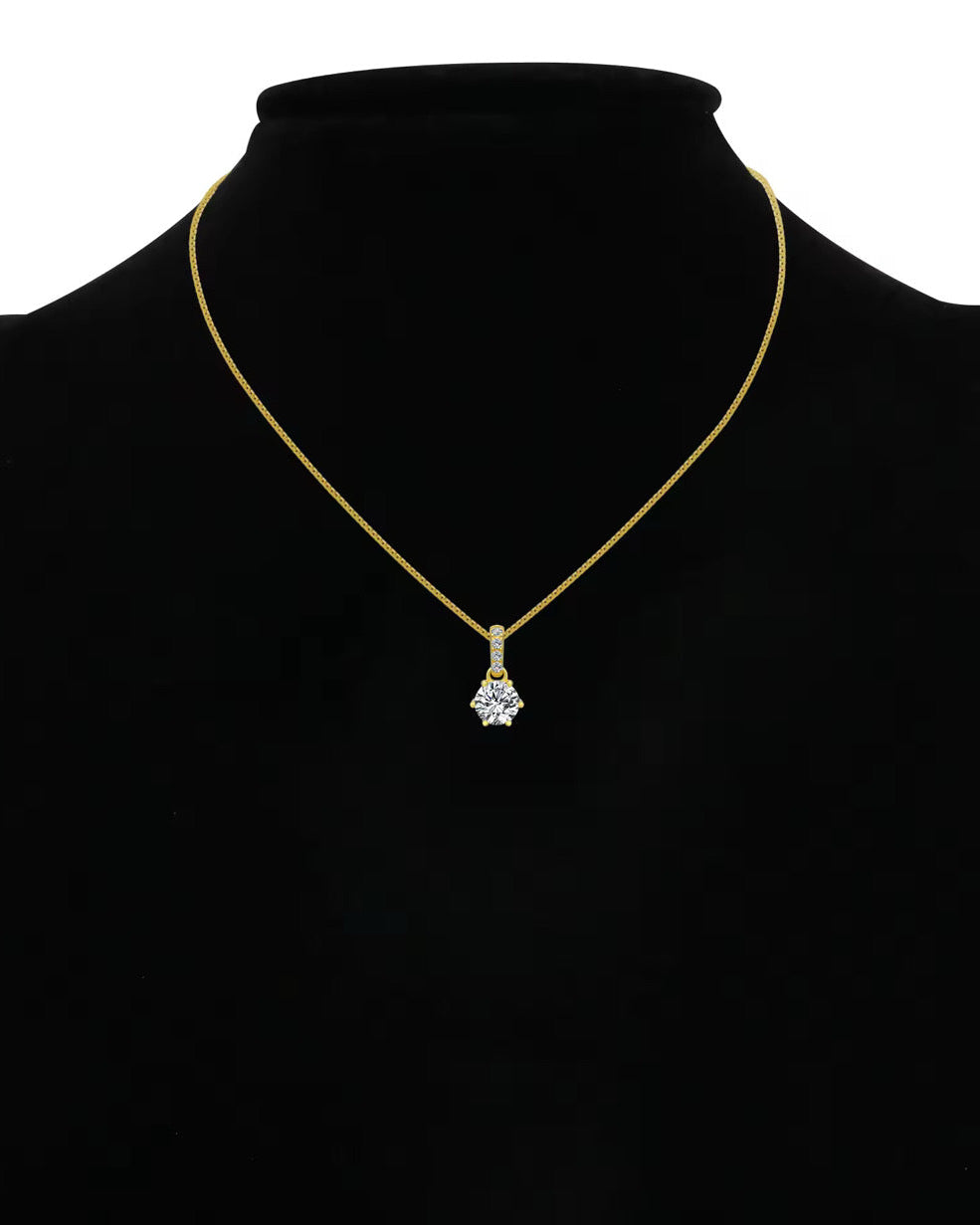 DIAMANT V2 HALSBAND MOISSANITE S925 - GULD