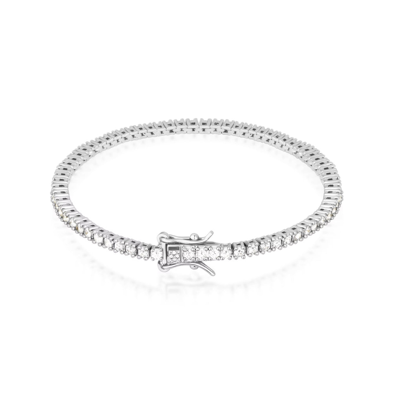 TENNIS ARMBAND LYX - SILVER (2MM)