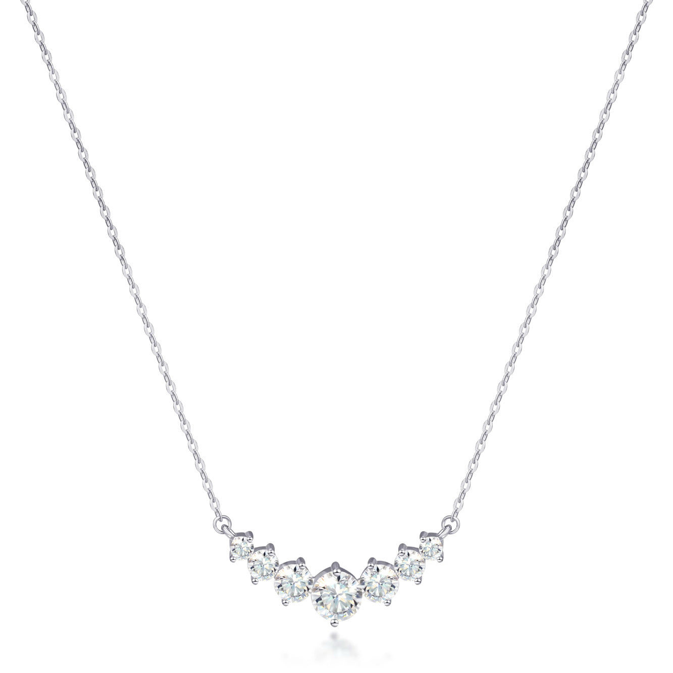 DIAMANTI HALSBAND MOISSANITE S925 - VITGULD
