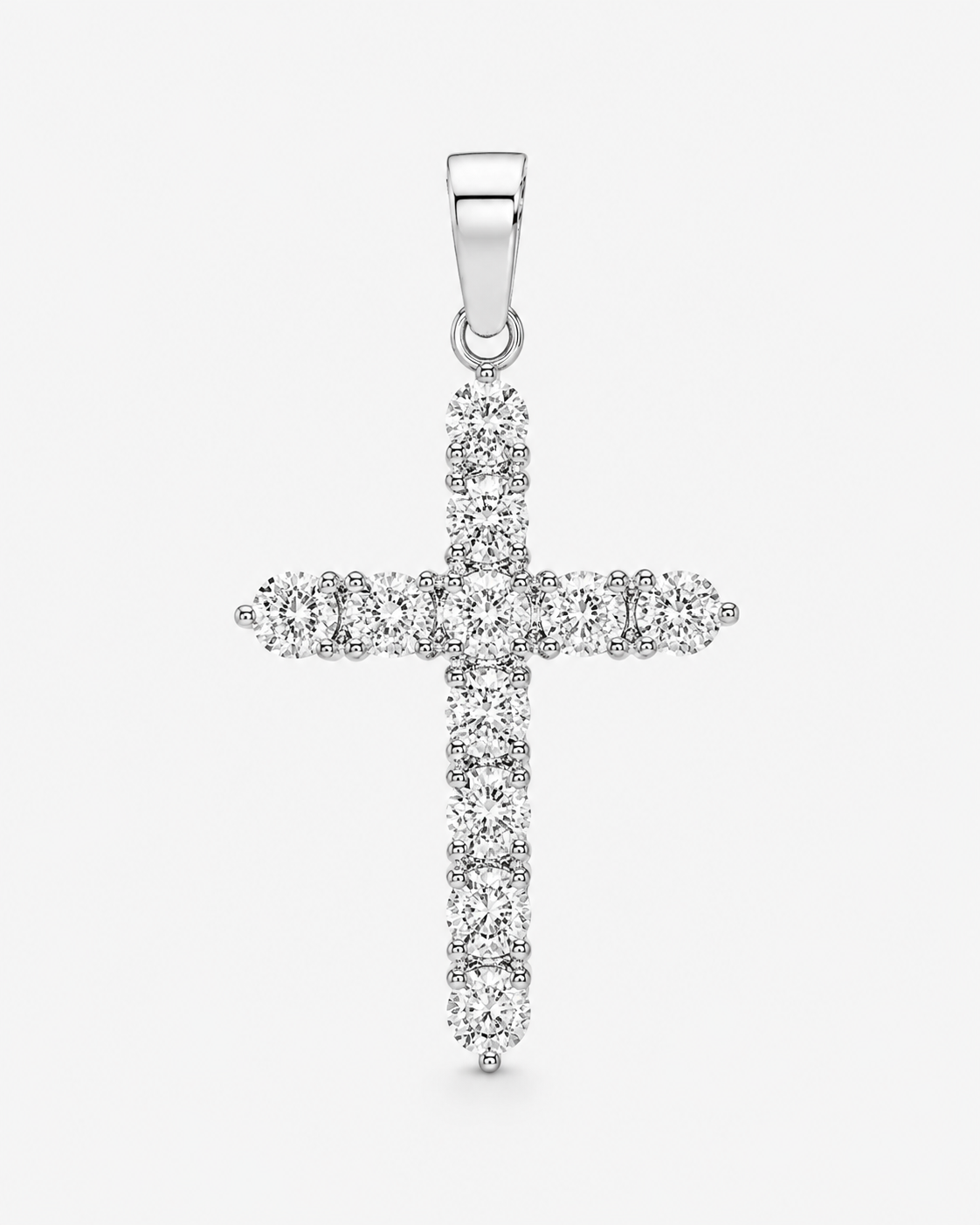 HÄNGSMYCKE DIAMANT KORS - SILVER