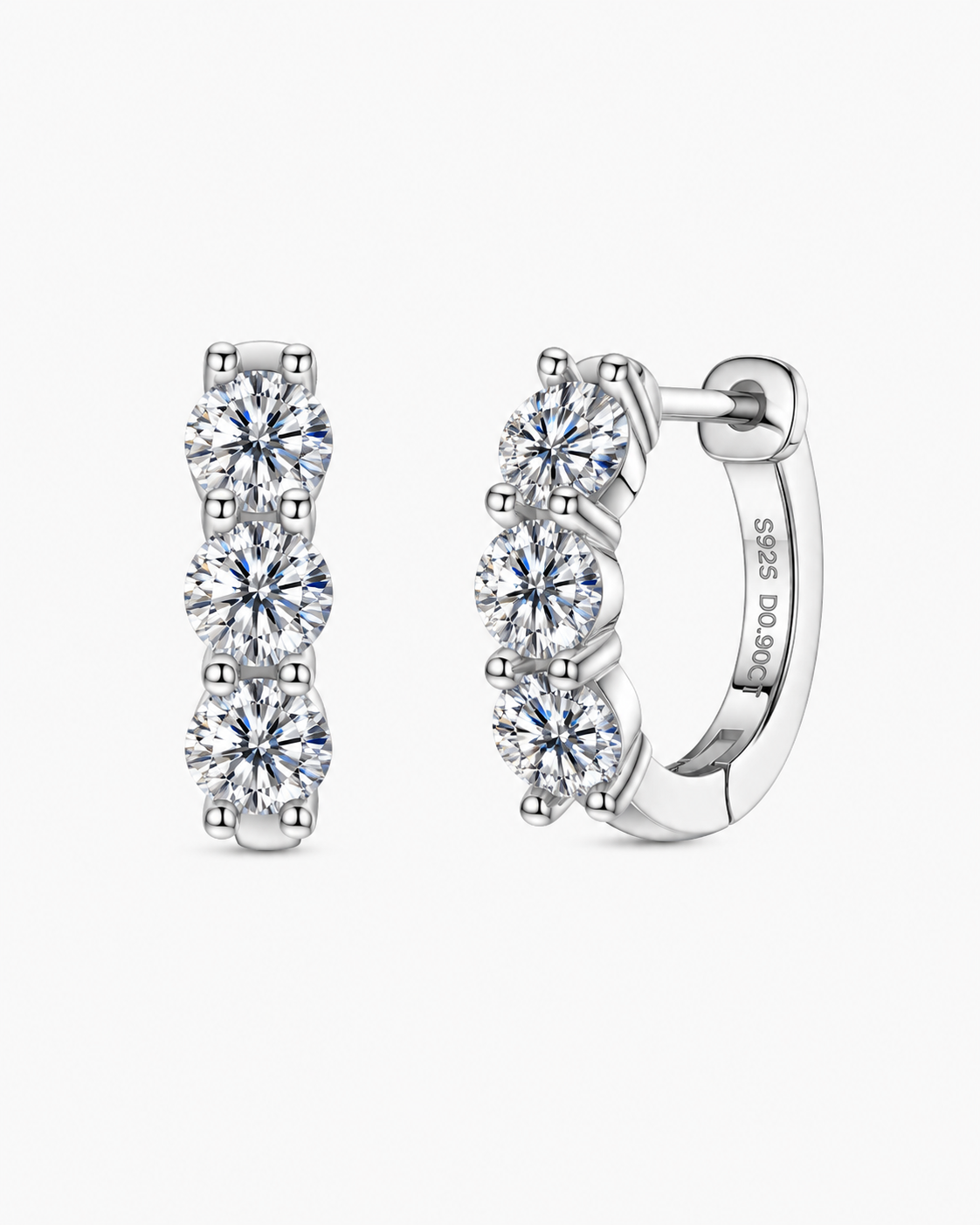 ÖRHÄNGEN LUSSO MOISSANITE S925 - SILVER