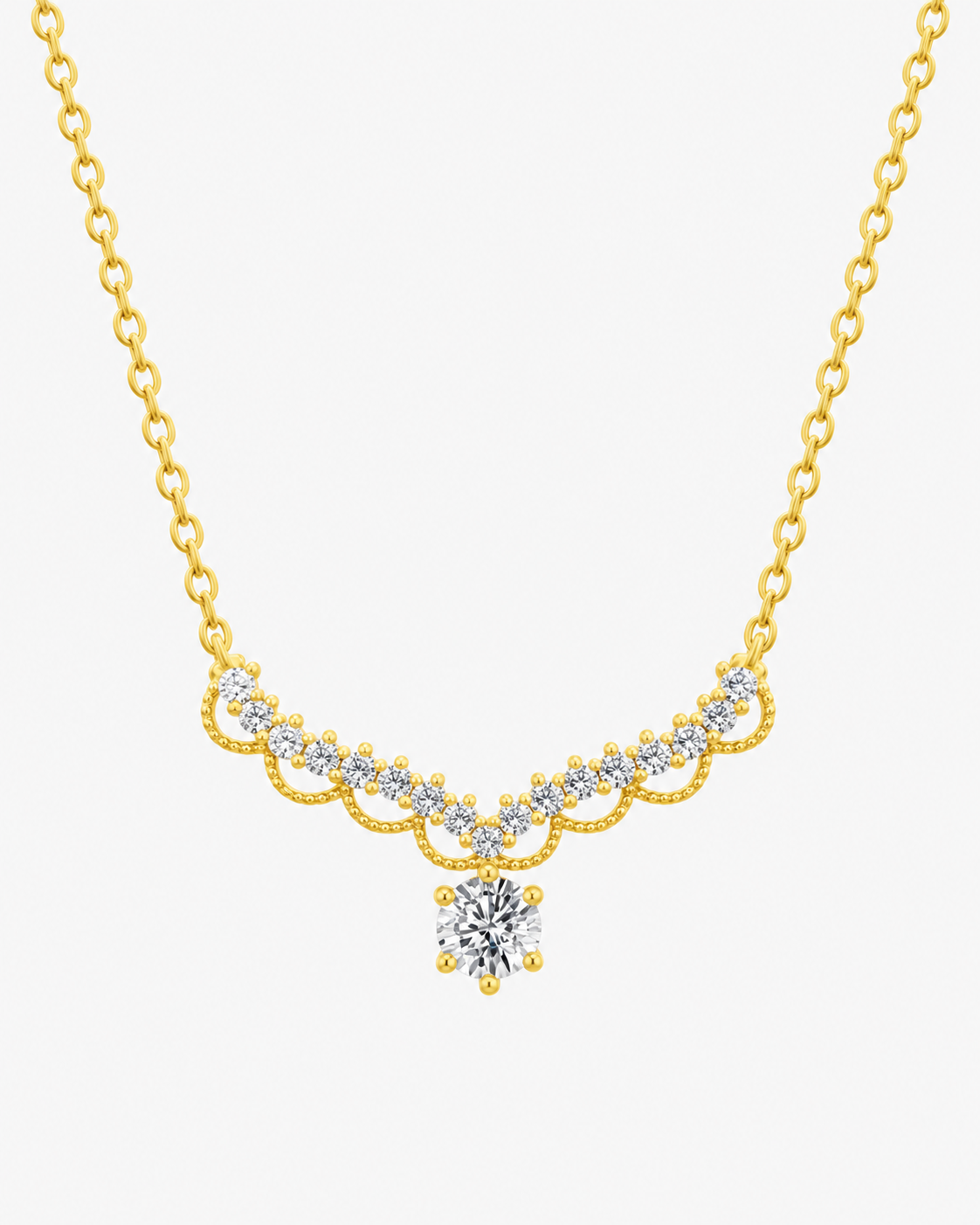 QUEEN HALSBAND MOISSANITE S925 - GULD