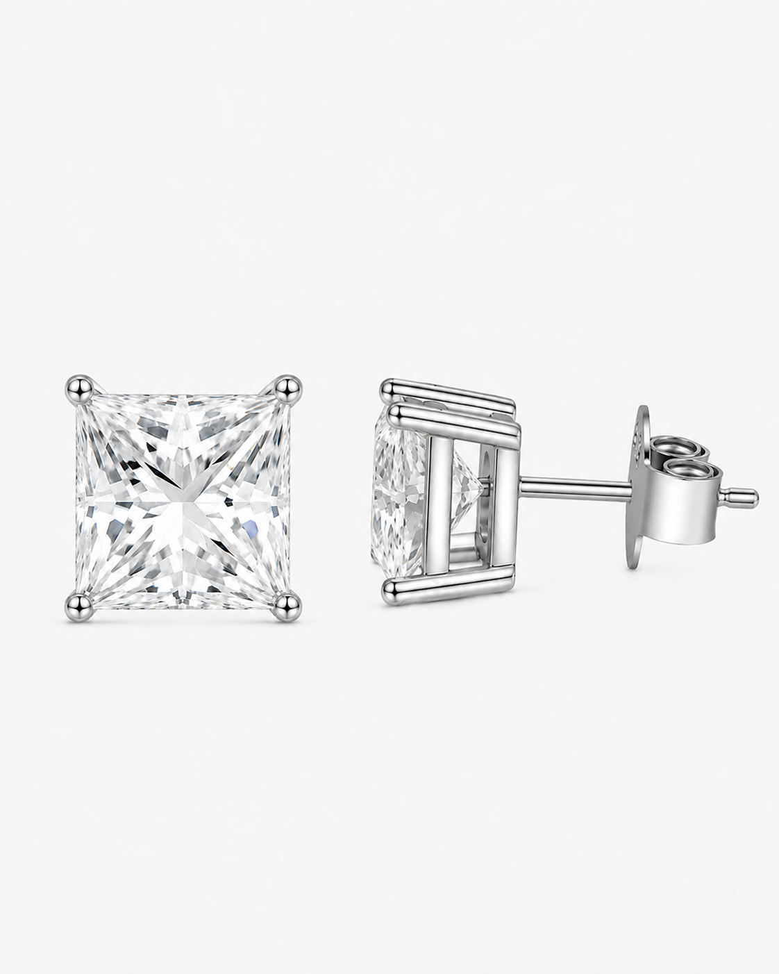 ÖRHÄNGEN DIAMANT SQ MOISSANITE S925 - SILVER