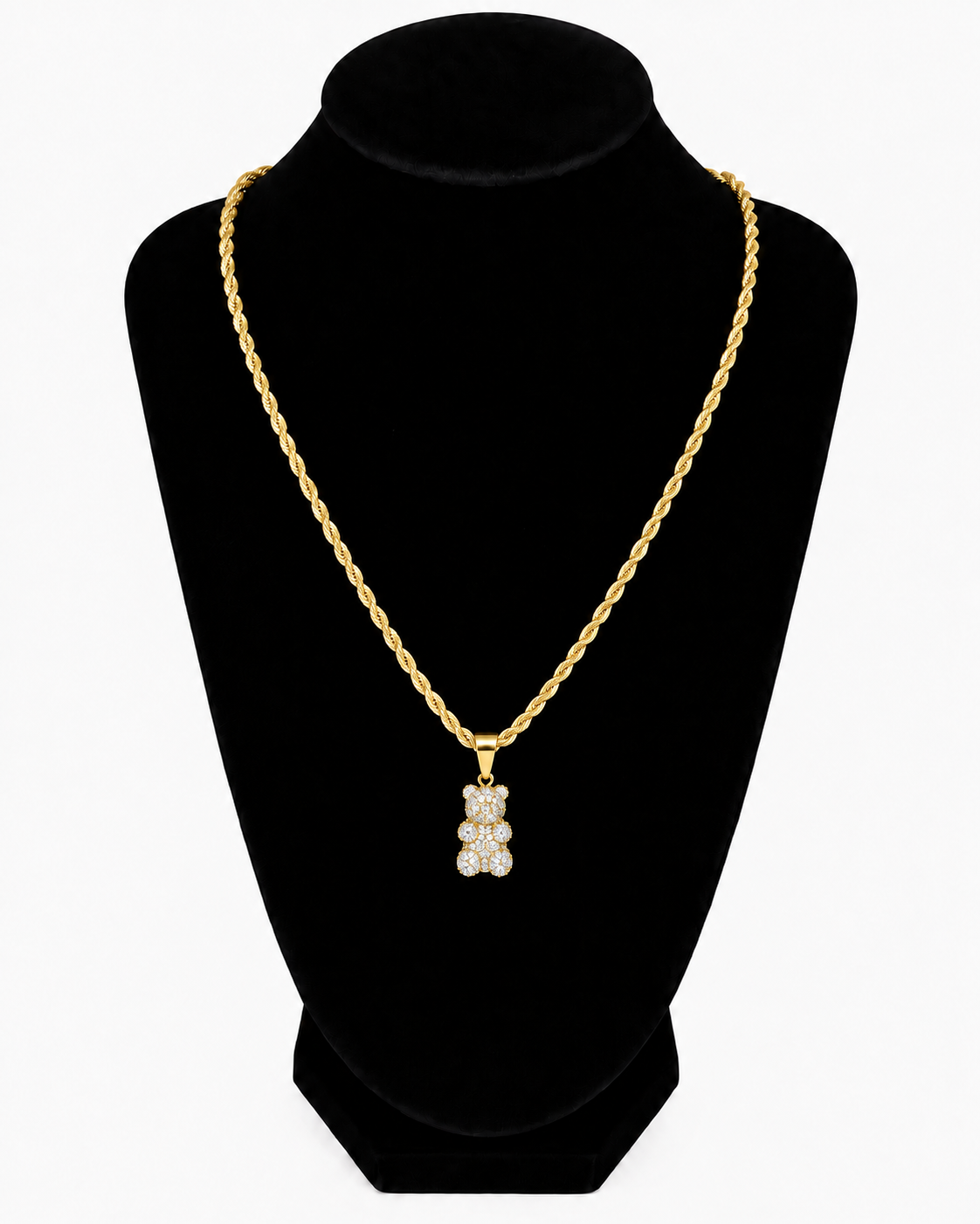 STHLM MED DIAMOND GUMMY BEAR - GULD (3MM)