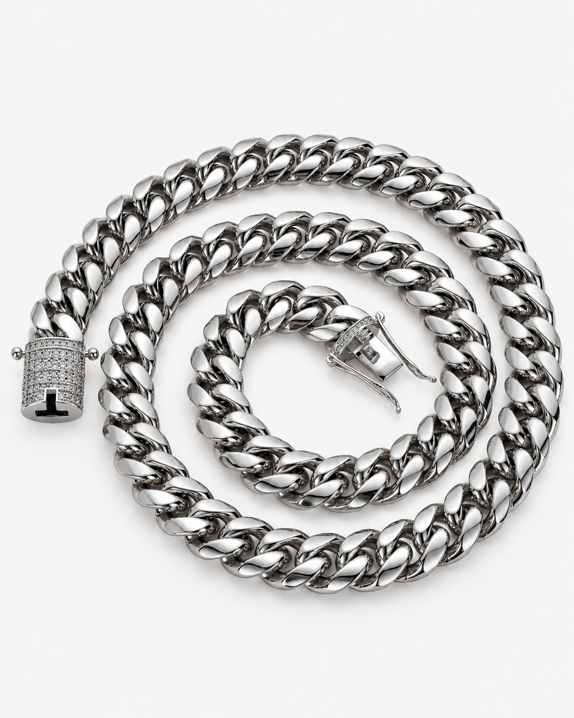 CUBAN HALSBAND LYX - SILVER (10MM)