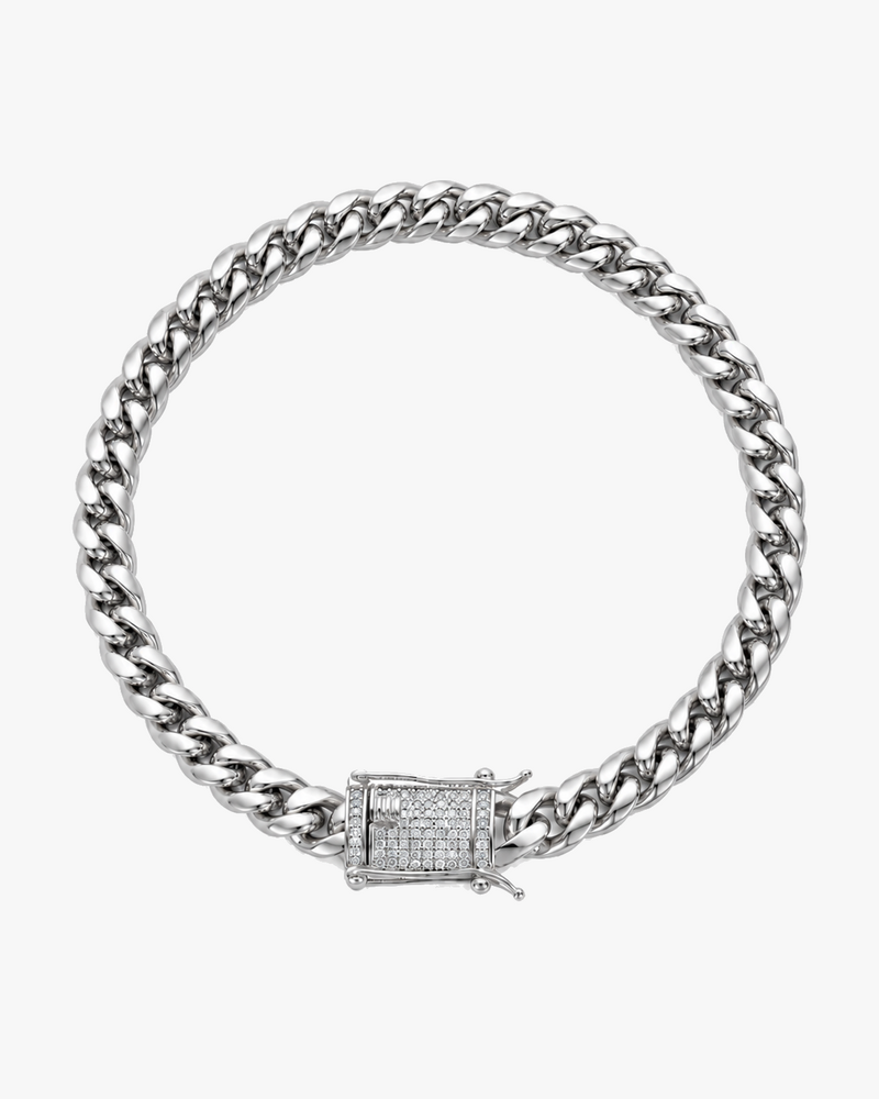 CUBAN ARMBAND LYX - SILVER (8MM)