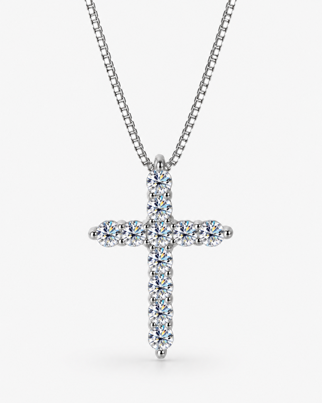 BARI DIAMANT KORS HALSBAND MOISSANITE S925 - SILVER