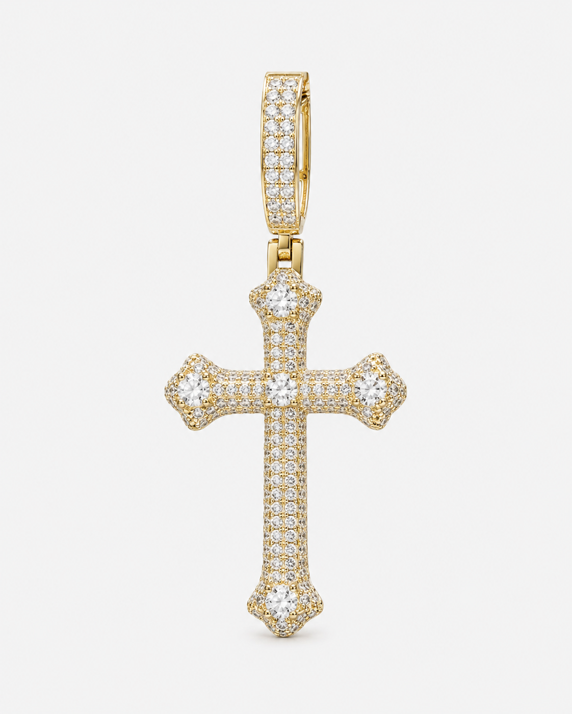 HÄNGSMYCKE DIAMANT KORS MOISSANITE S925 - GULD