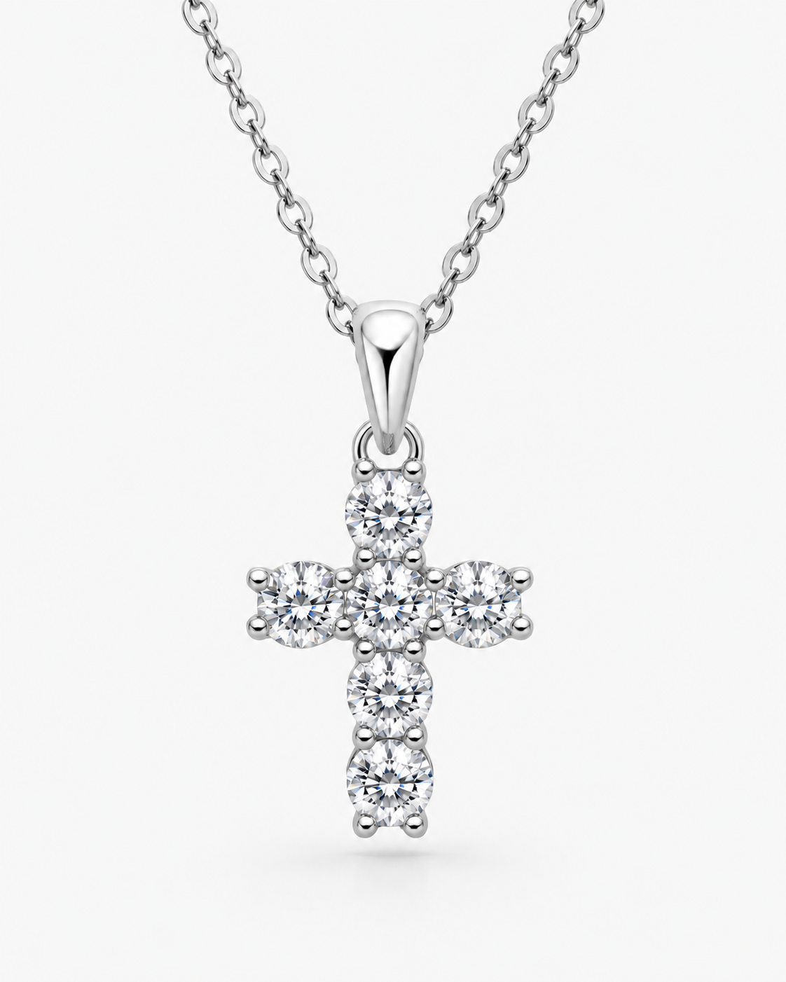 DIAMANT KORS HALSBAND MOISSANITE S925 - SILVER