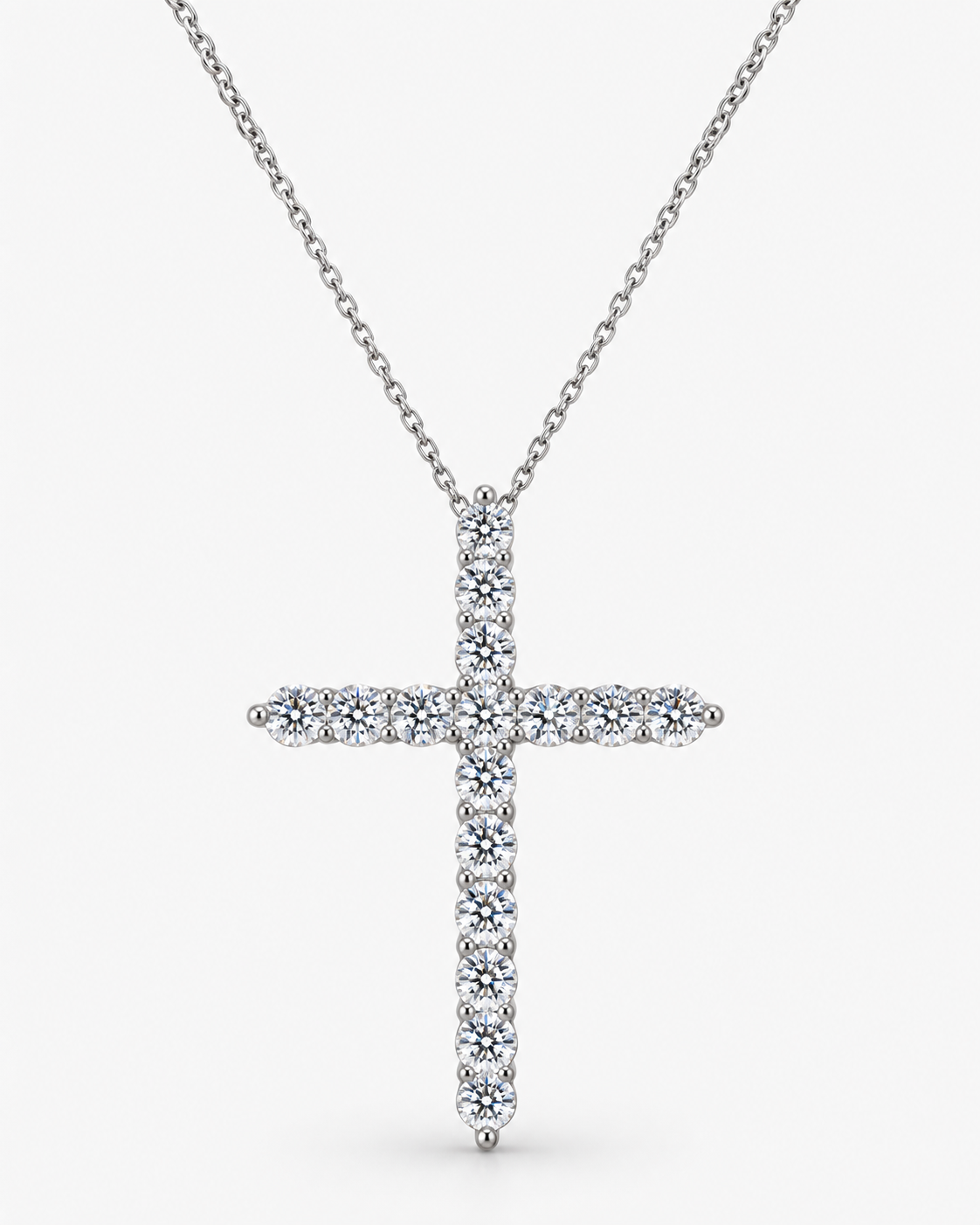 BARI DIAMANT KORS HALSBAND MOISSANITE S925 - SILVER
