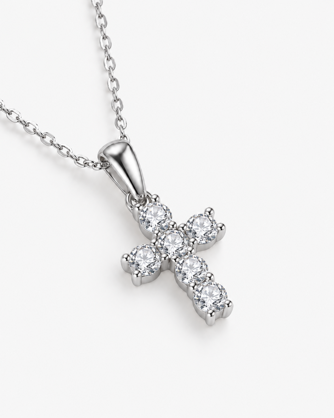 DIAMANT KORS HALSBAND MOISSANITE S925 - SILVER