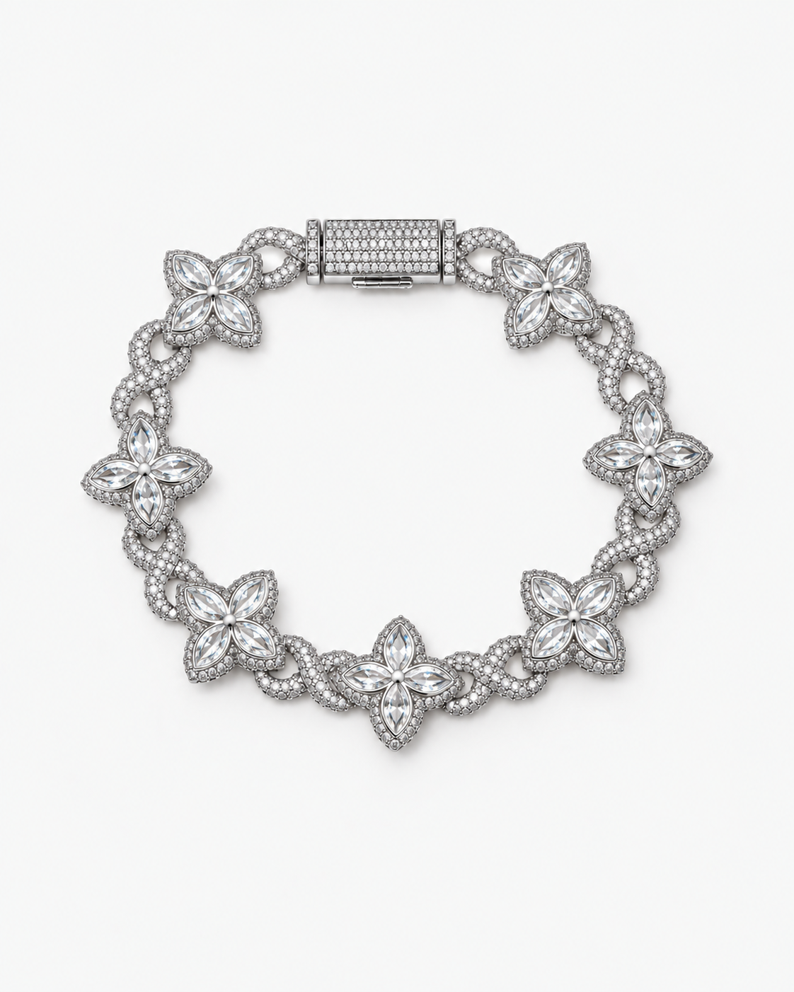 INFINITY FIORI DIAMANT ARMBAND - SILVER