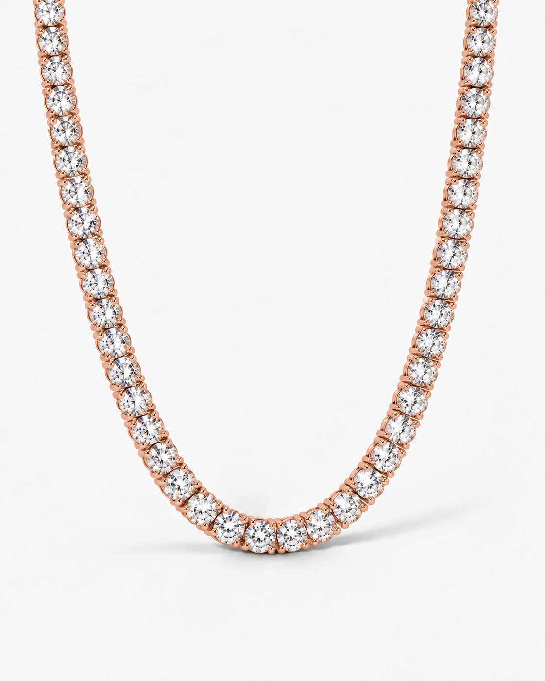 TENNIS HALSBAND MOISSANITE S925 - ROSÉGULD (Specialbeställning)