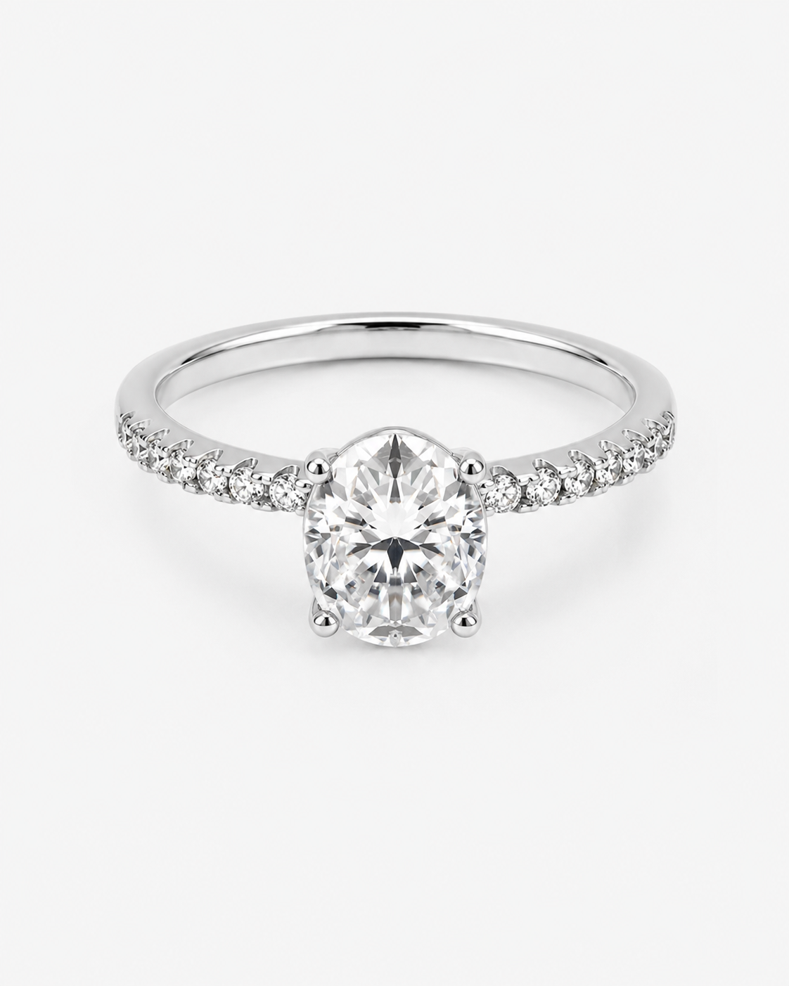 DIAMANT RING OVAL MOISSANITE S925 - SILVER