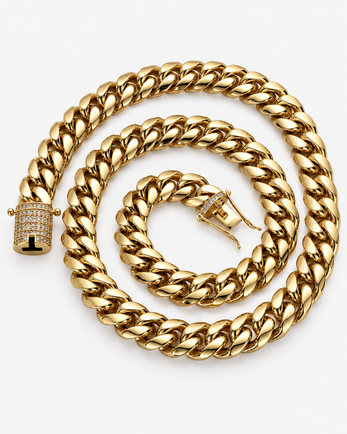 CUBAN HALSBAND LYX - GULD (10MM)