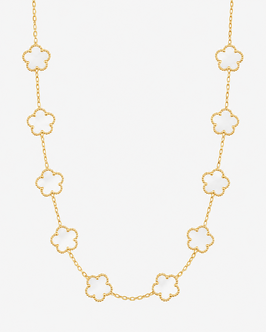 FIORI HALSBAND V2 - GULD/VIT