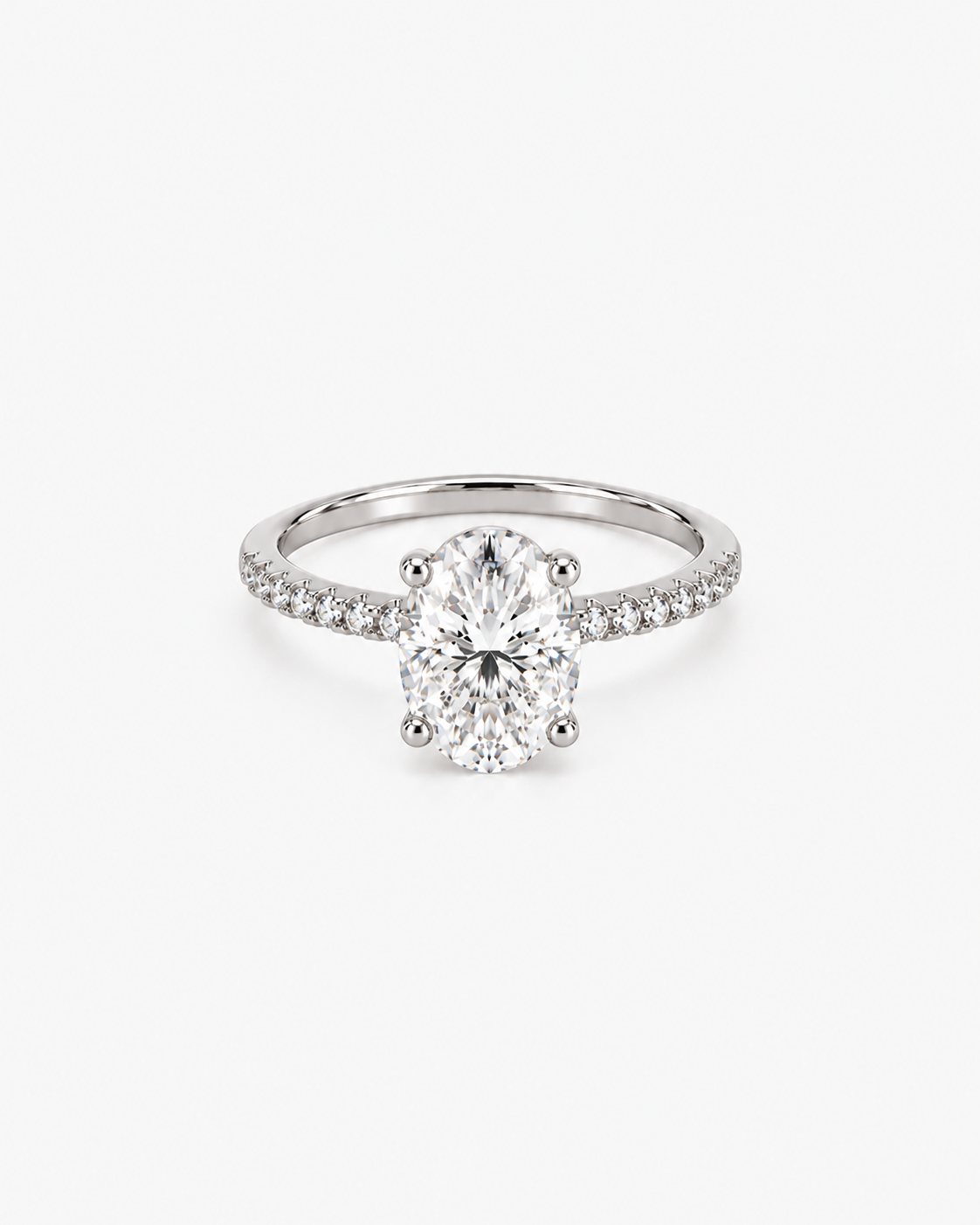 DIAMANT RING OVAL MOISSANITE S925 - SILVER