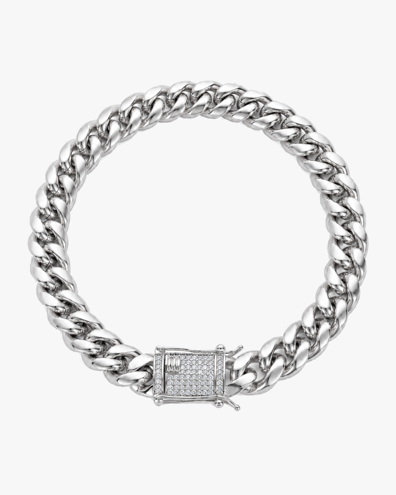 CUBAN ARMBAND LYX - SILVER (10MM)