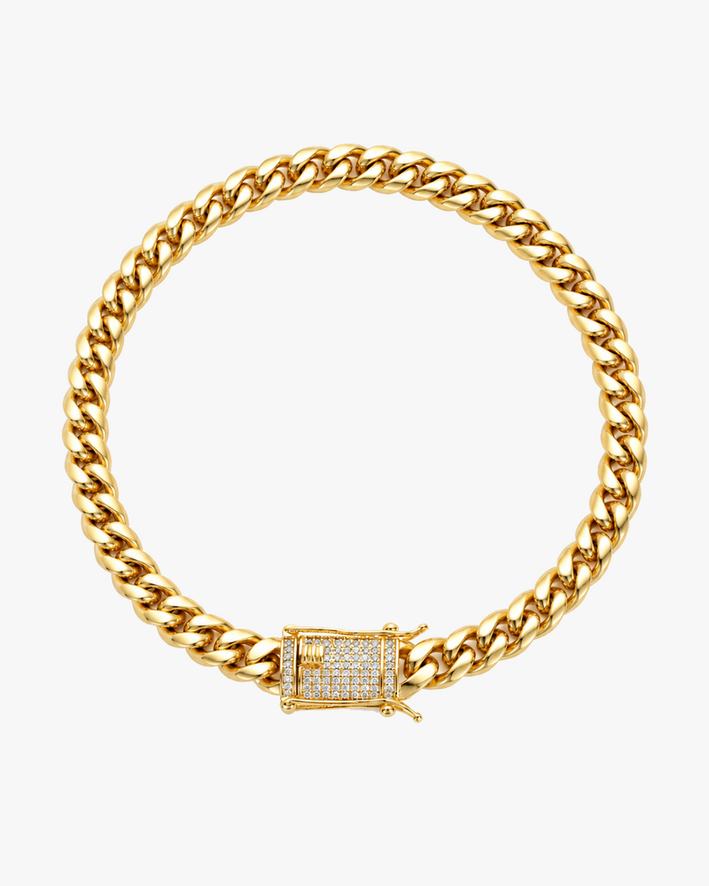 CUBAN ARMBAND LYX - GULD (6MM)