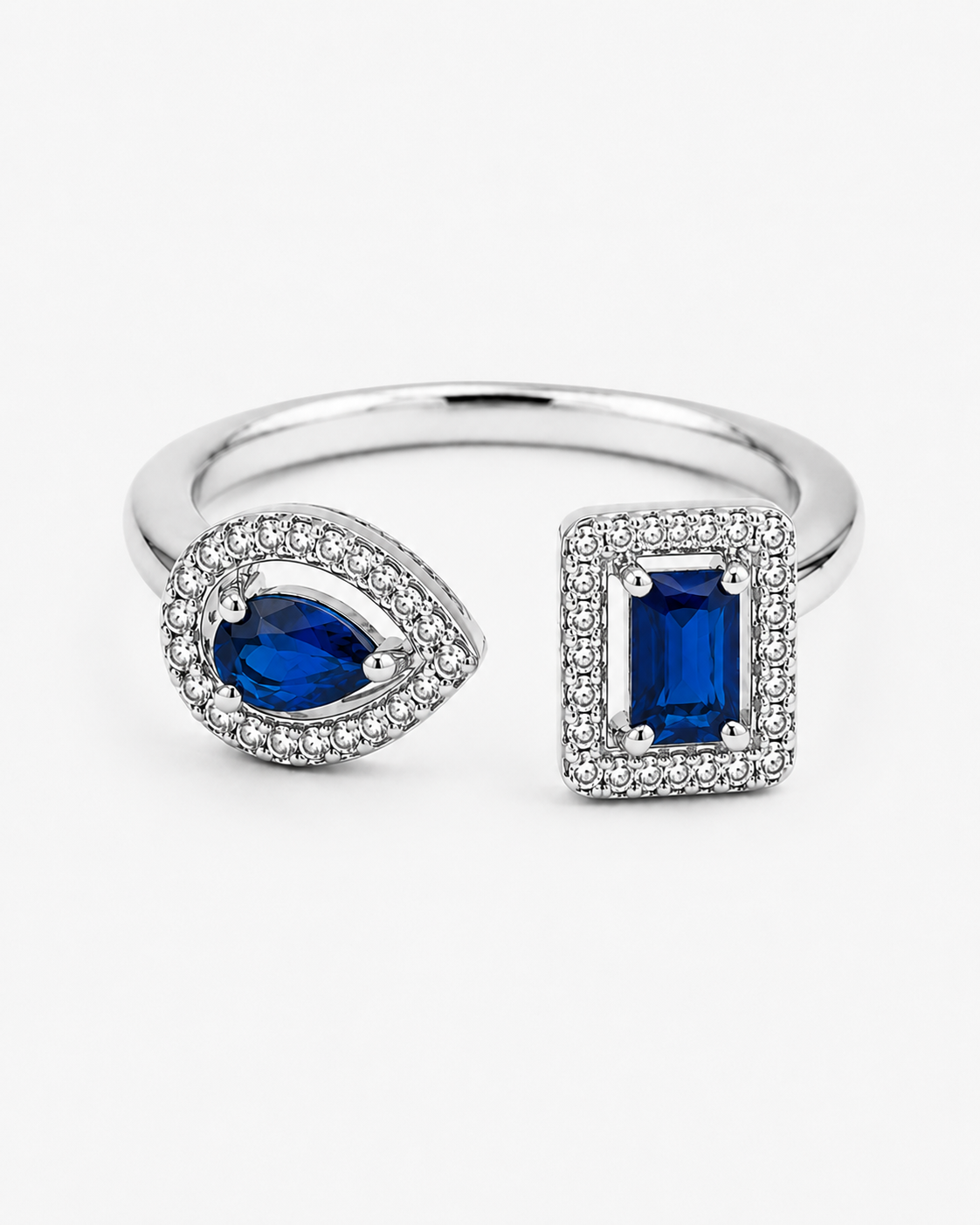 RING DIAMANTE - SILVER/BLÅ