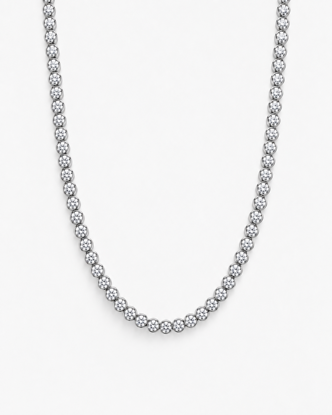 TENNIS PERLA HALSBAND MOISSANITE S925 - SILVER (Specialbeställning)