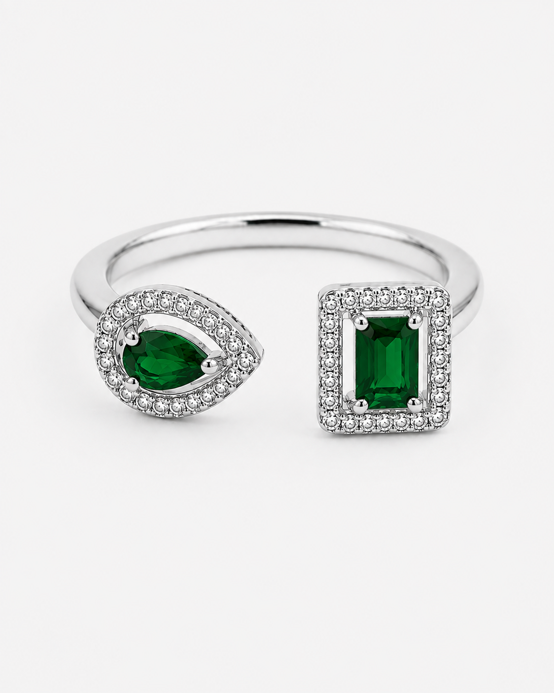 RING DIAMANTE - SILVER/GRÖN