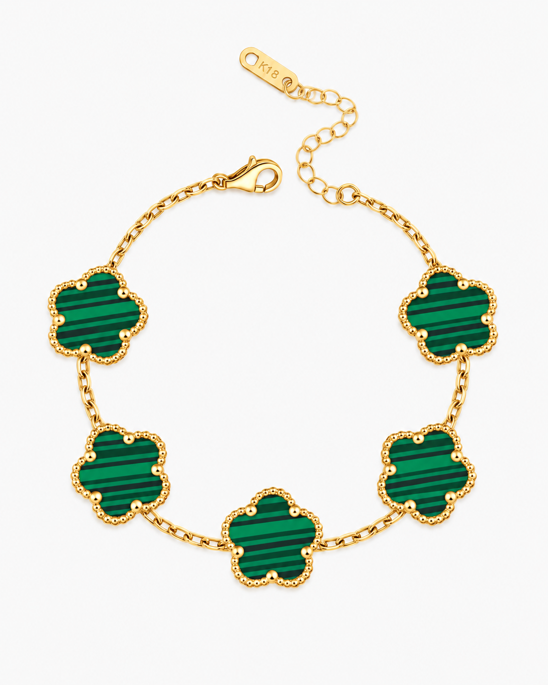 FIORI ARMBAND - GULD/GRÖN