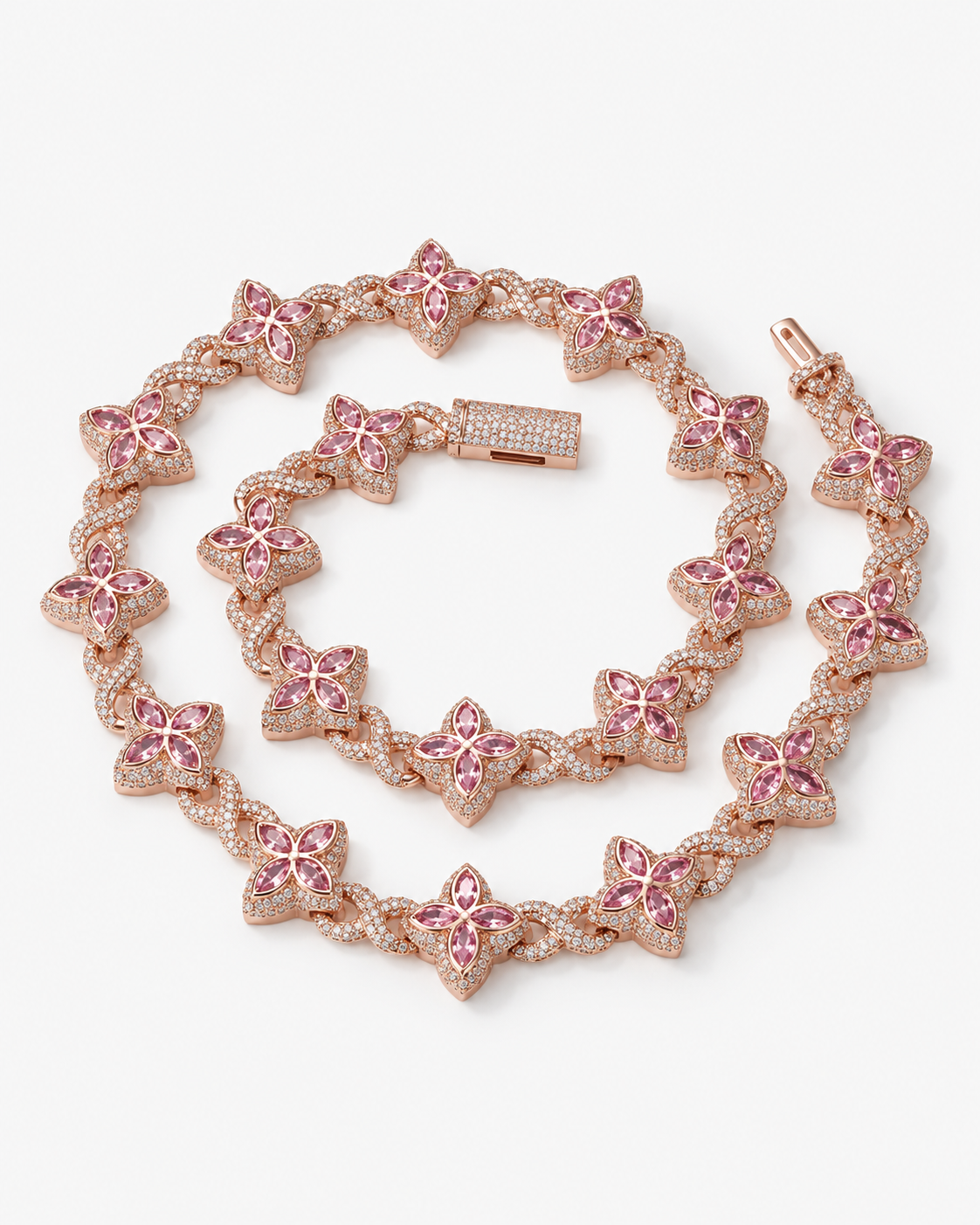 INFINITY FIORI DIAMANT HALSBAND - ROSÉGULD/ROSA