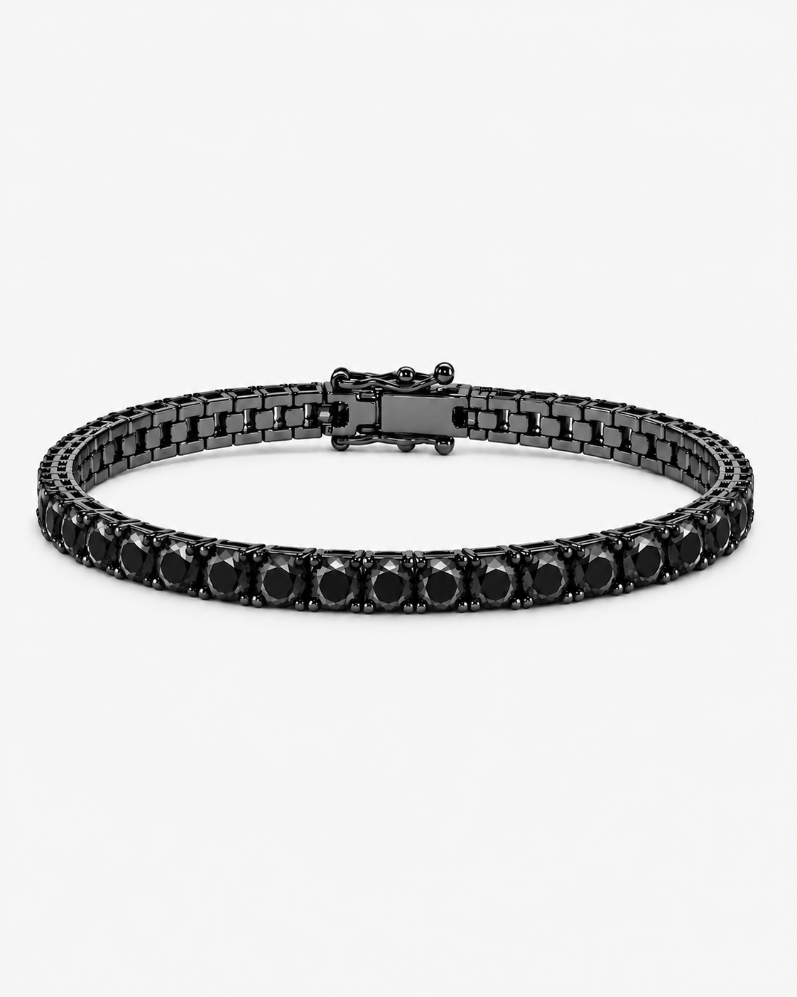 TENNIS ARMBAND LYX - SVART (5MM)