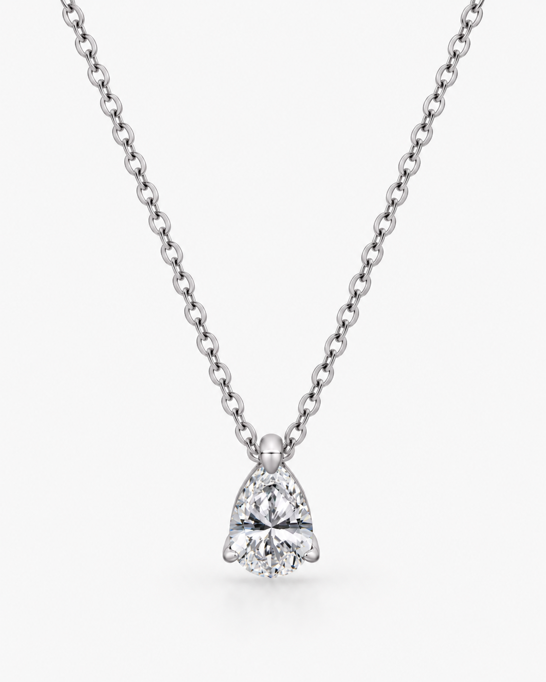 PEAR DIAMANT HALSBAND MOISSANITE S925 - SILVER