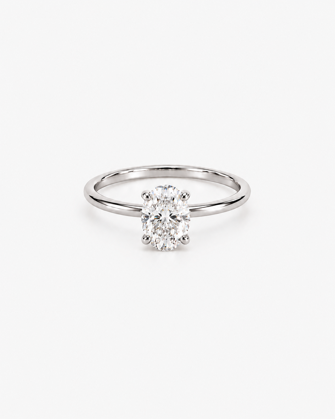 DIAMANT RING OVAL V2 MOISSANITE S925 - SILVER