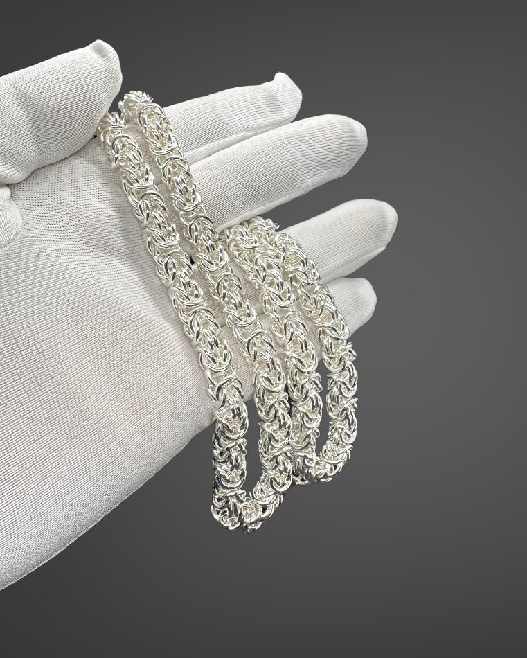 KEJSARLÄNK K2 HALSBAND - SILVER (8MM)
