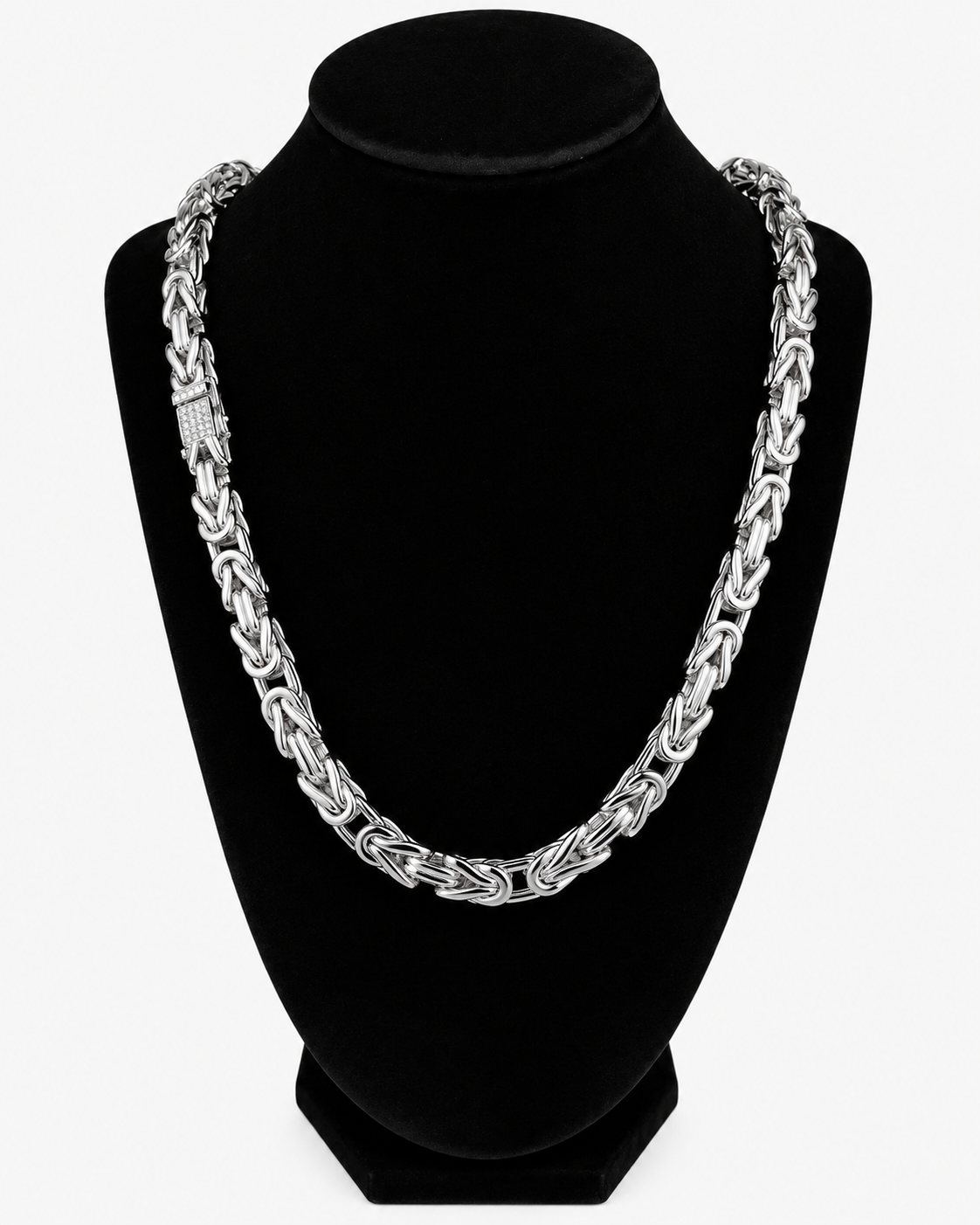 KEJSARLÄNK HALSBAND LYX - SILVER (8MM)