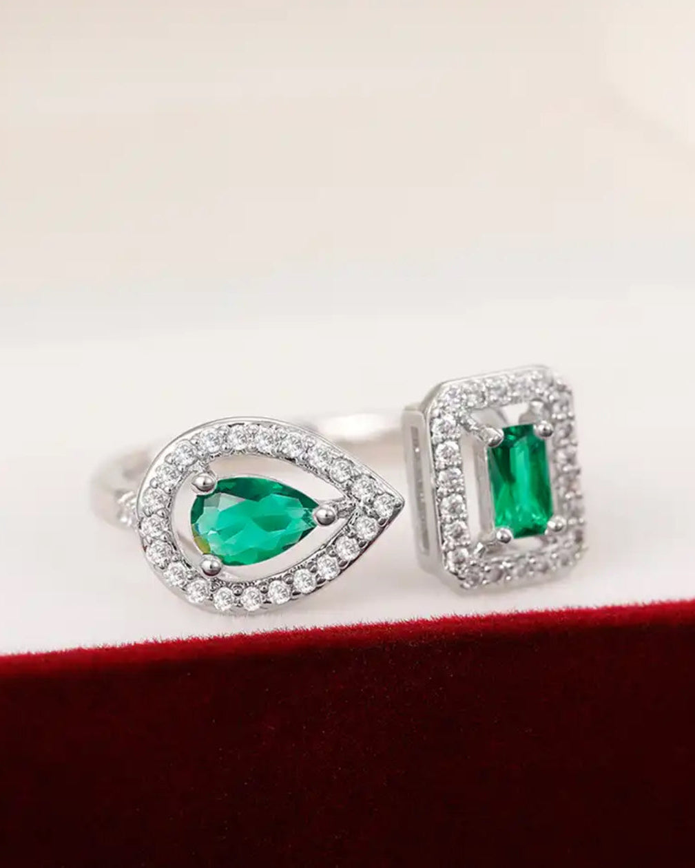 RING DIAMANTE - SILVER/GRÖN