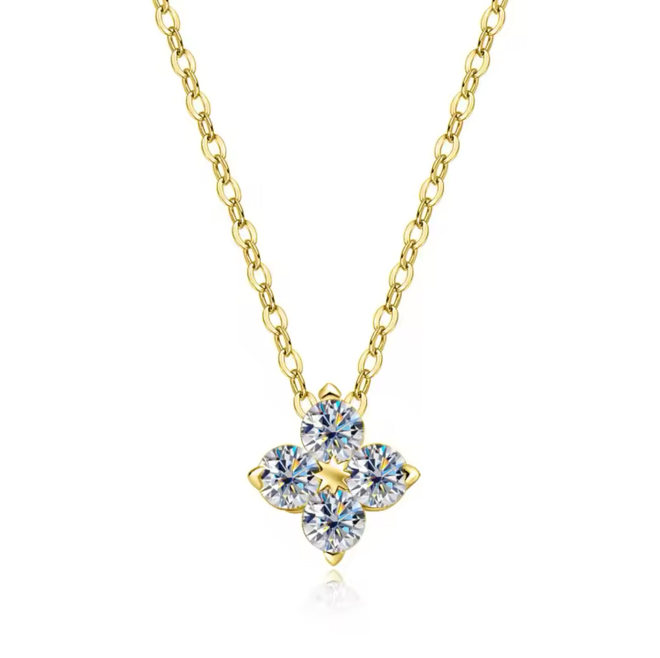 PALMARIA HALSBAND MOISSANITE S925 - GULD