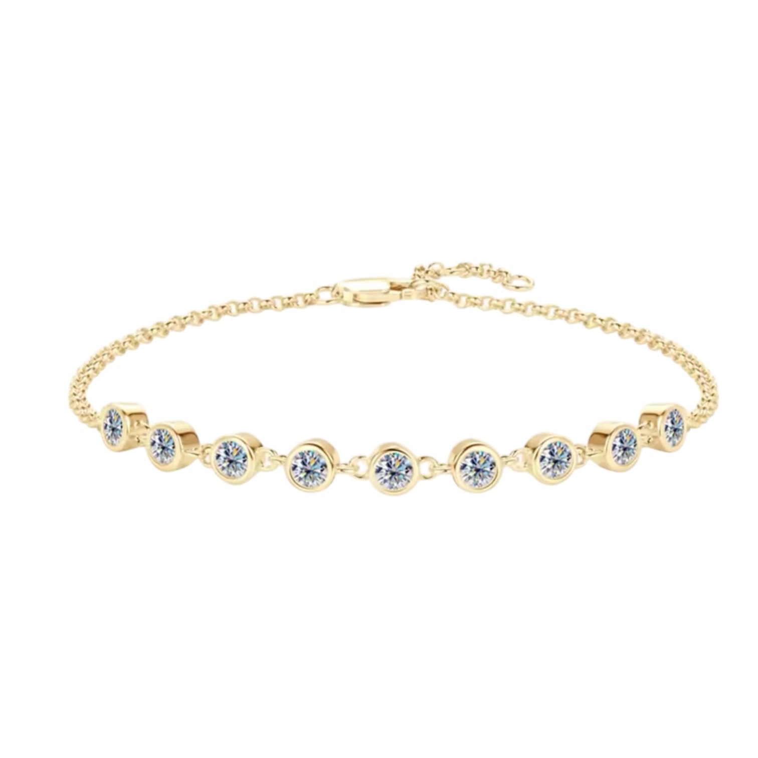 NOVE DIAMANT ARMBAND MOISSANITE S925 - GULD