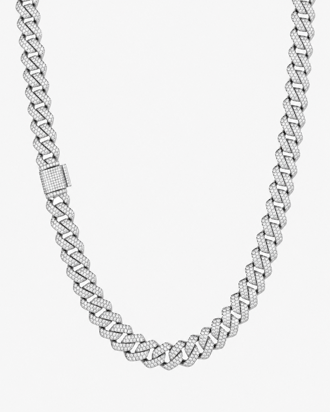 CUBAN ICE LYX HALSBAND - SILVER (10MM)