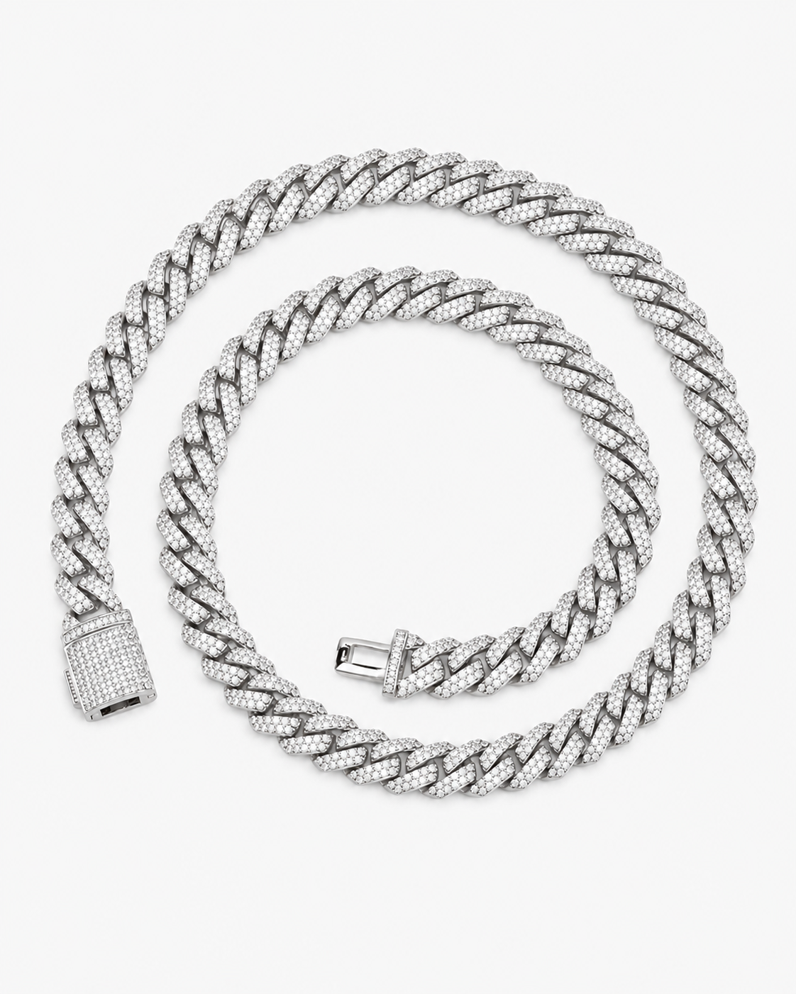 CUBAN ICE LYX HALSBAND - SILVER (10MM)