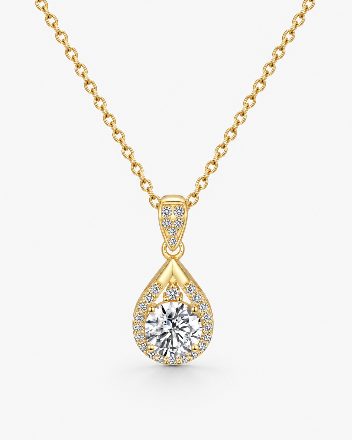DROP DIAMOND HALSBAND MOISSANITE S925 - GULD