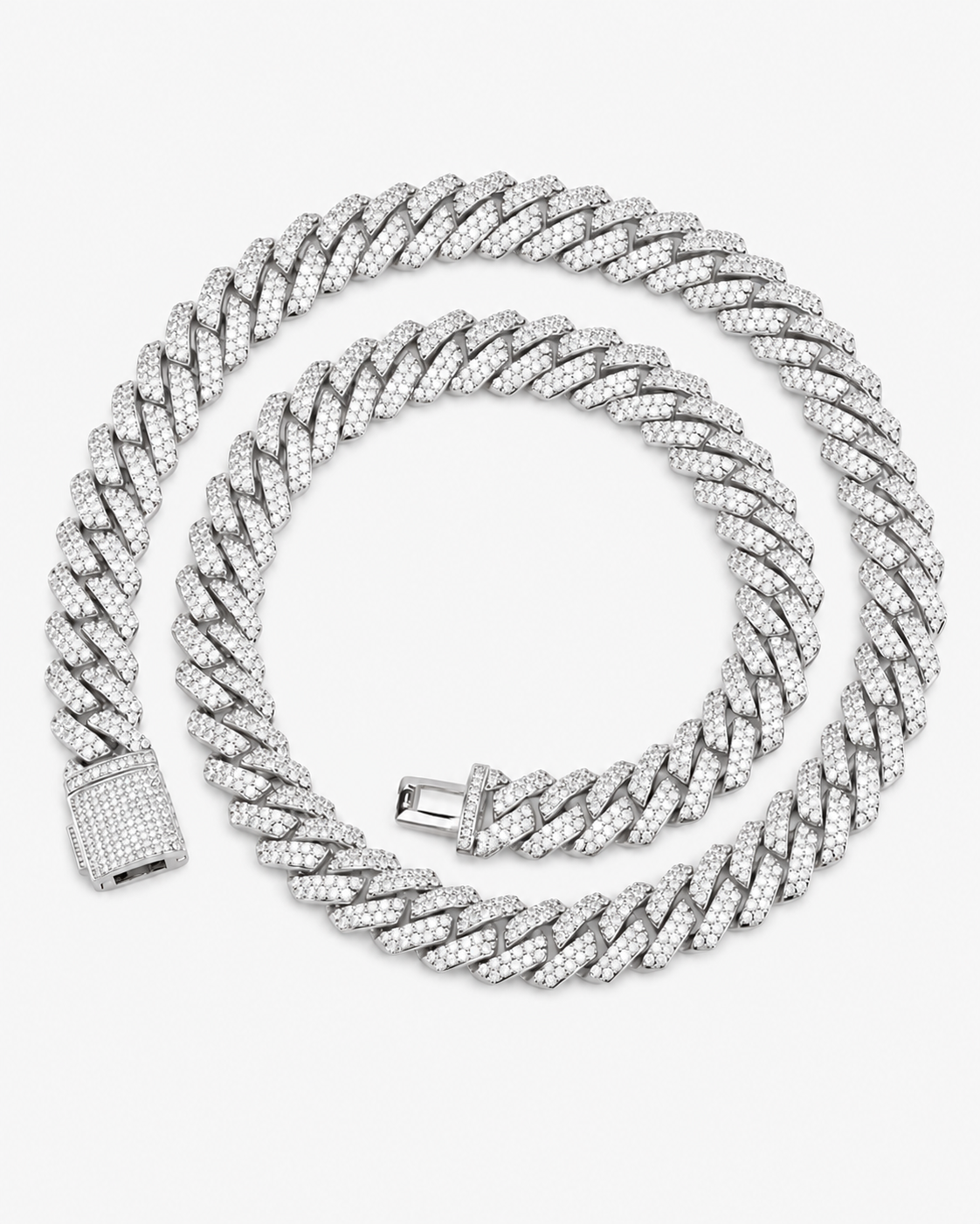CUBAN ICE LYX HALSBAND - SILVER (14MM)