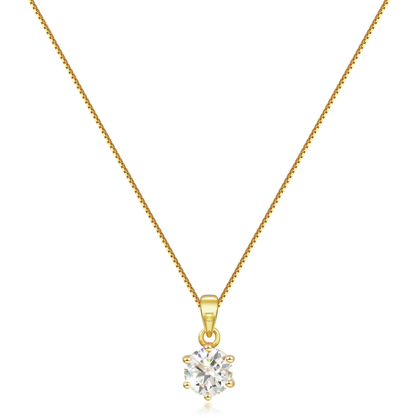 DIAMANT HALSBAND MOISSANITE S925 - GULD