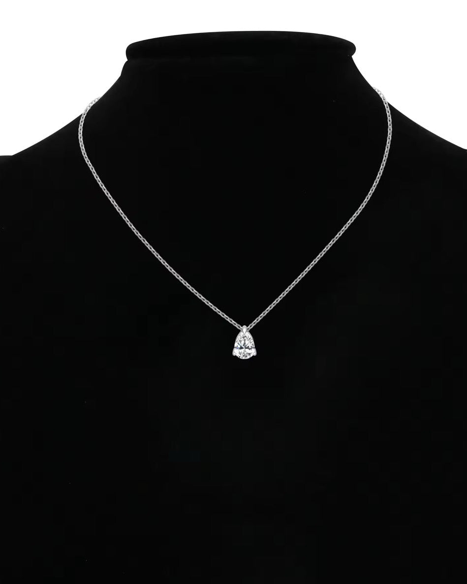 PEAR DIAMANT HALSBAND MOISSANITE S925 - SILVER