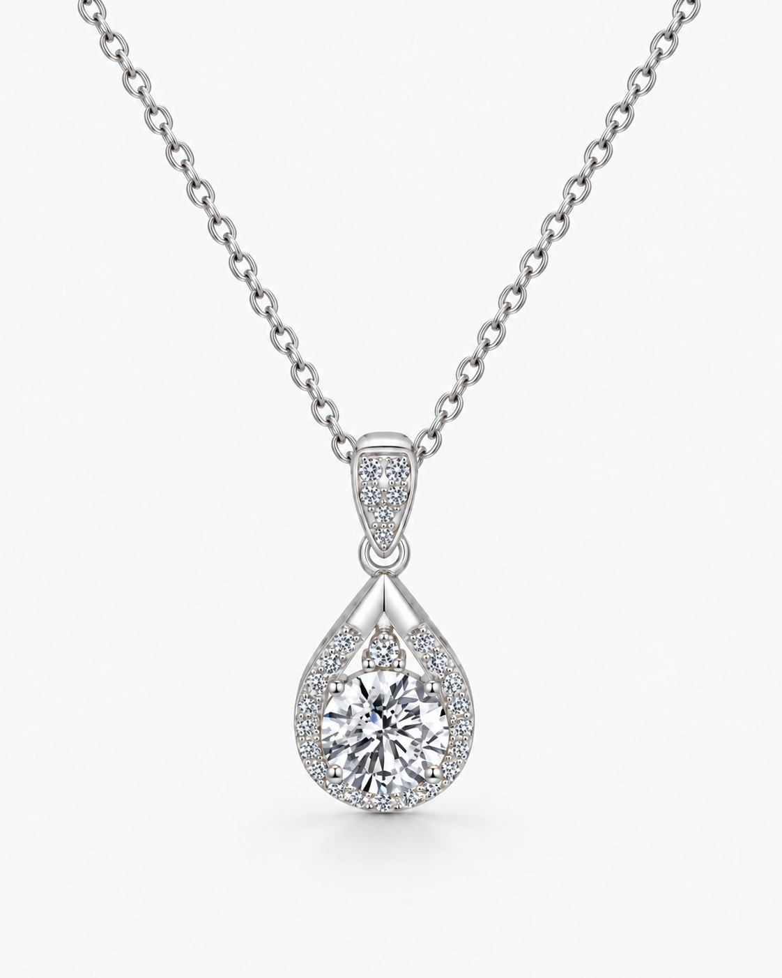 DROP DIAMOND HALSBAND MOISSANITE S925 - SILVER