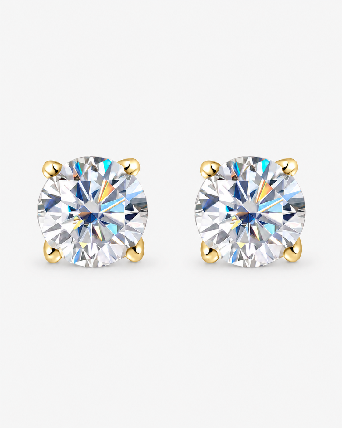 ÖRHÄNGEN DIAMANT MOISSANITE S925 - GULD