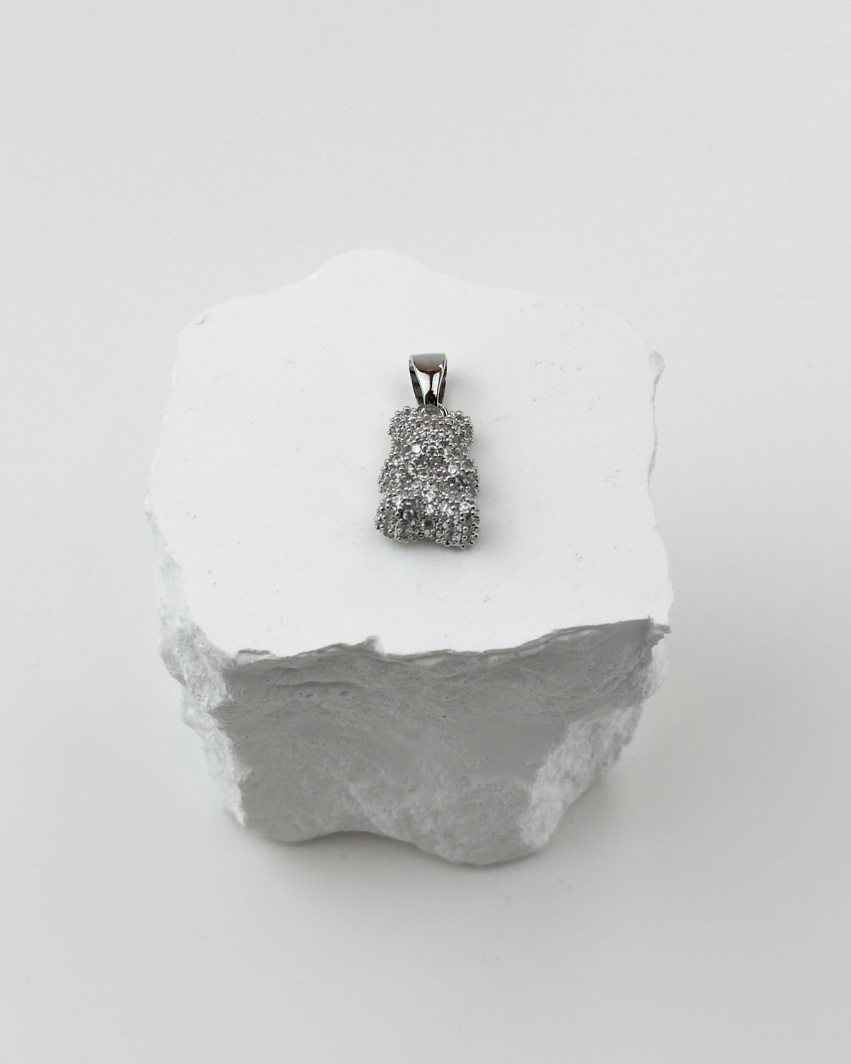 HÄNGSMYCKE DIAMOND GUMMY BEAR - SILVER