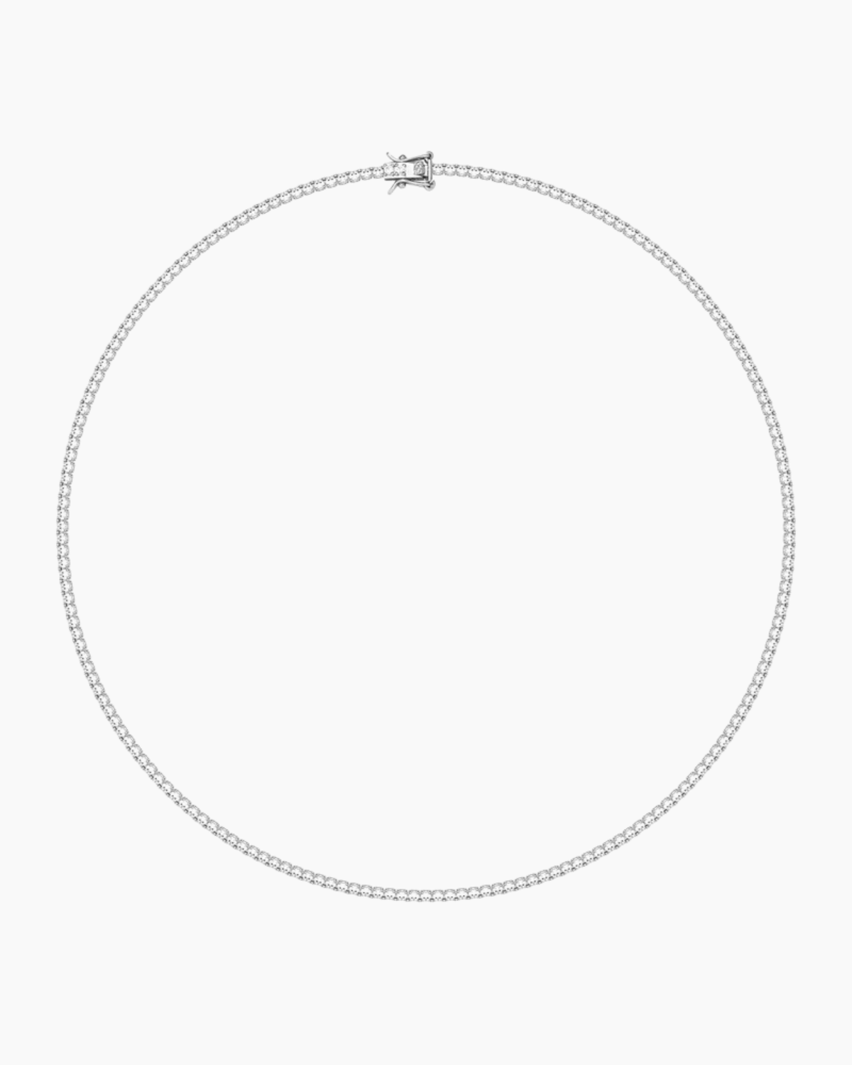 TENNIS HALSBAND LYX - SILVER (2MM)