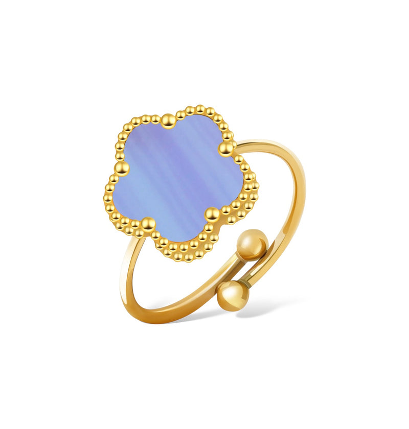 RING FIORI - GULD/LILA