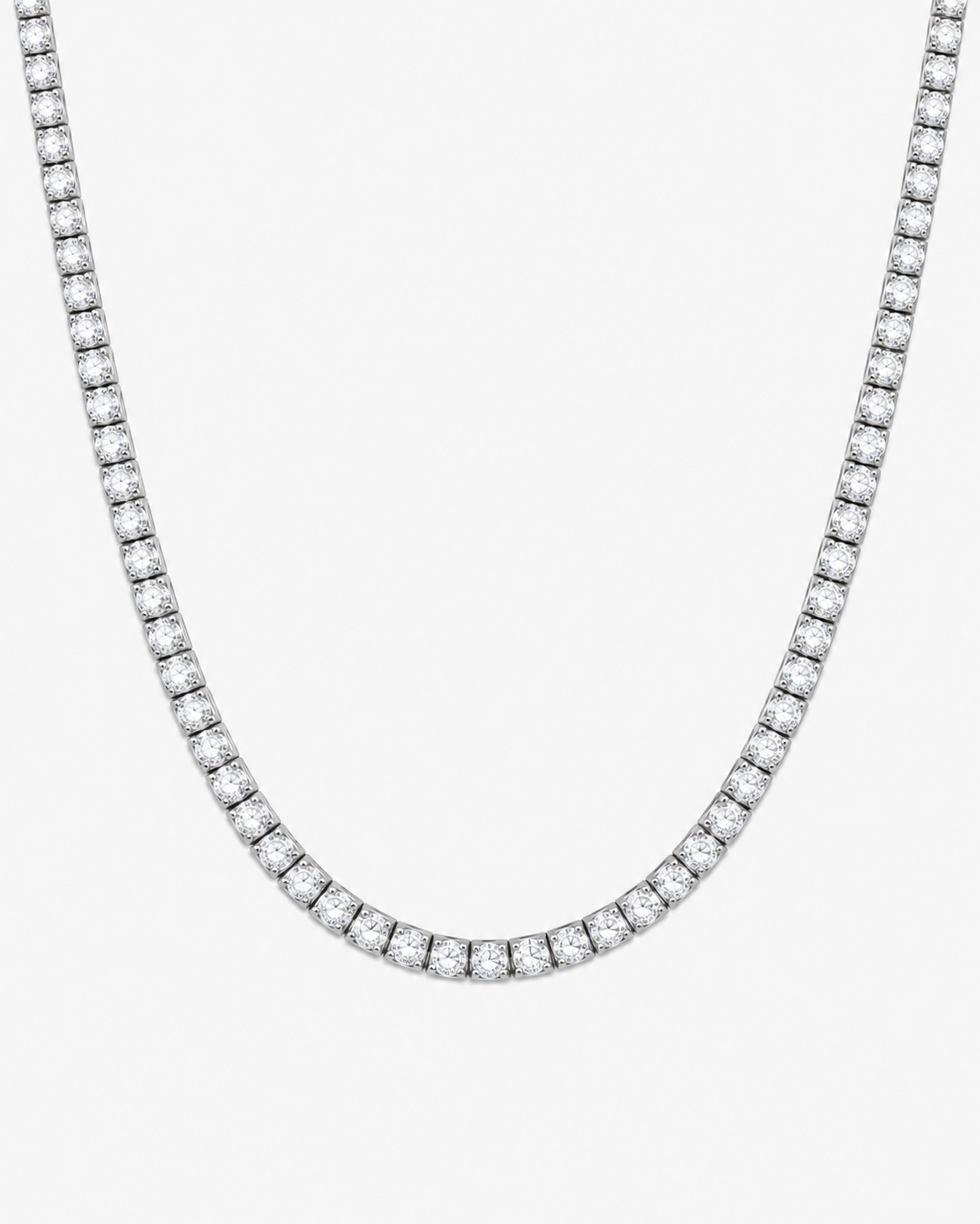 TENNIS HALSBAND LYX - SILVER (4MM)